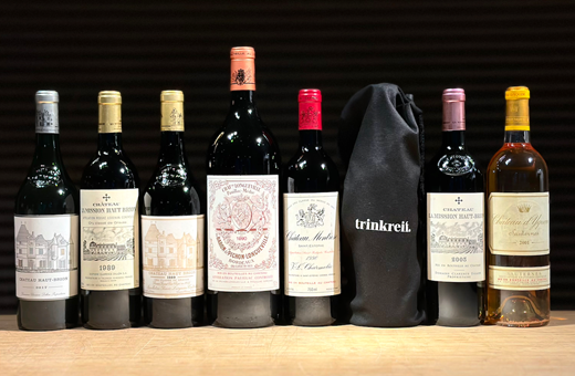 Wine Tasting. Bordeaux "Icons" from different 4 decades